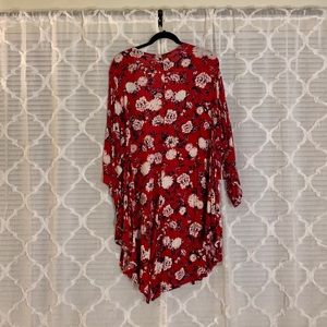 Torrid Red Floral Kimono